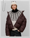 Cropped Puffer Jacket in Juniper Green