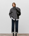Wool Jacket in Dark Grey Melange
