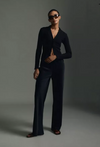 Colette High Waist Fluid Satin Bias Pant Black