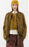 Jacquard Bomber Mixed Textures Musk