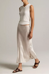 Side Slit Slip Skirt Champagne