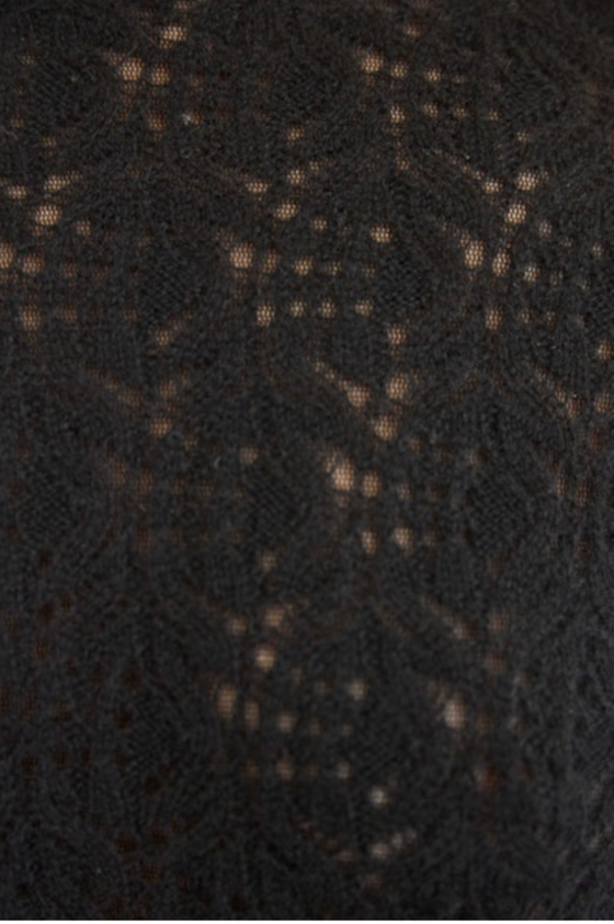 Cashmere Lace Pullover Black