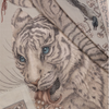 "Zouyu, Cry The Deer" 135cmx135cm 70% Wool/30% Silk Scarf Clay/Bone