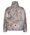 "Zouyu, Cry The Deer" Quilted Silk Reversible Jacket Clay/Bone