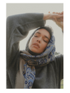 Bandana Blue Stone Wool/Silk Scarf