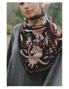 Jumping Black Modal/Silk Scarf