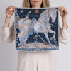 "The Celestial Steed" Scarf in Mercury/Moonstone (42cm x 42 cm)