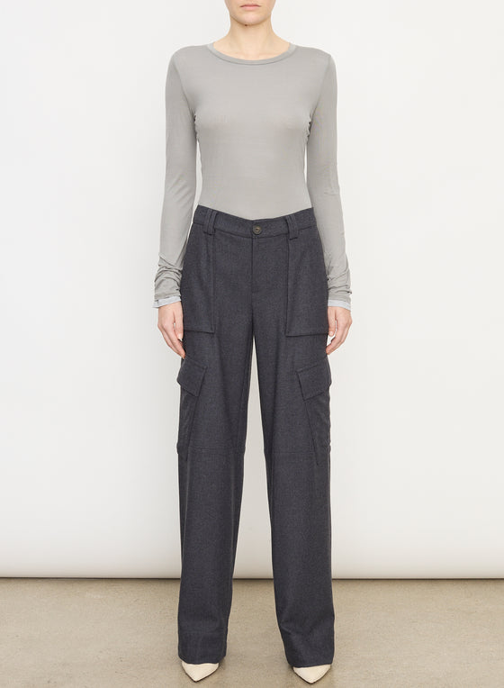 Vince Charcoal flannel wide leg raver pant found at Patricia in southern pines, nc 