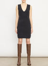 Vince Charcoal Wool and Alpaca V Neck Tank Sweater Dress  found at Patricia in Southern Pines, NC