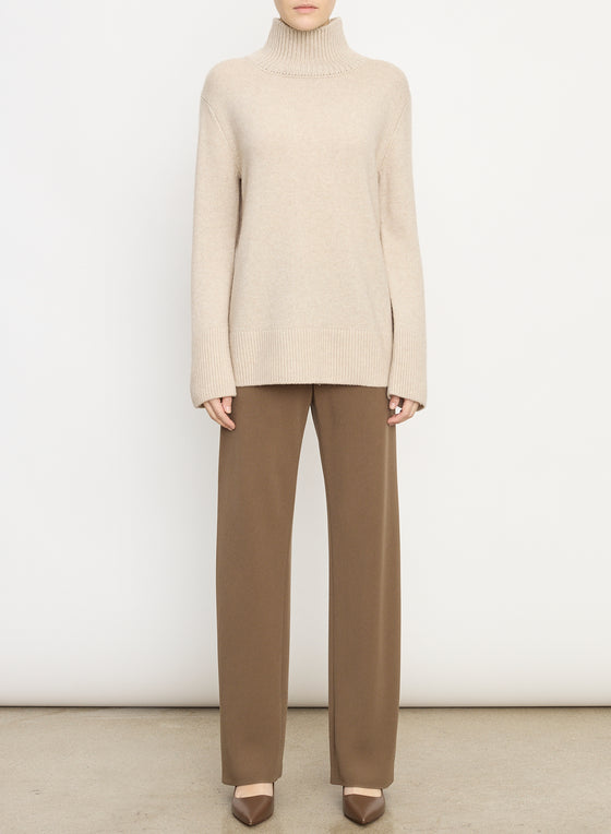 Vince cream mixed gauge wool and cashmere turtle neck  tunic sweater found at Patricia in southern Pines, NC