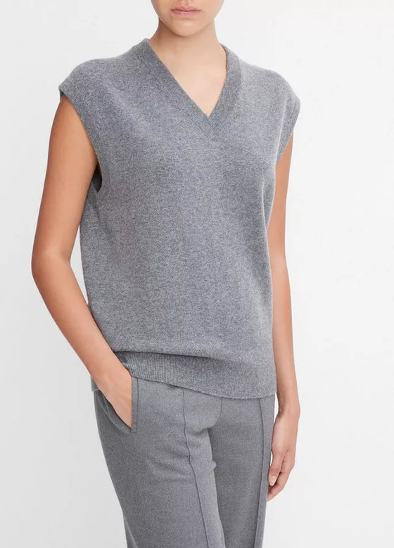 Flint Wool And Cashmere V-neck Vest