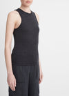 Vince High Neck Tank Charcoal