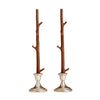Stick Candles Maple / Pair: Honeysuckle Brown