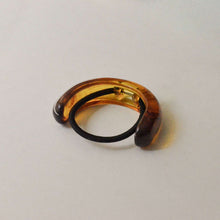  Wide Arch Resin Ponytail Hair Tie | Brown