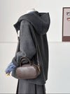 Short Wool Jacket and Vest Set  Charcoal
