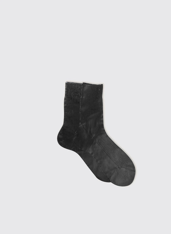 One Ribbed Laminated Socks