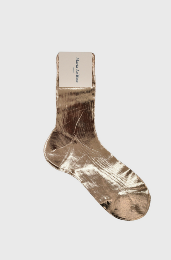 One Ribbed Laminated Socks