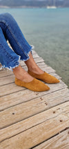 Camel Suede Leather Shoes
