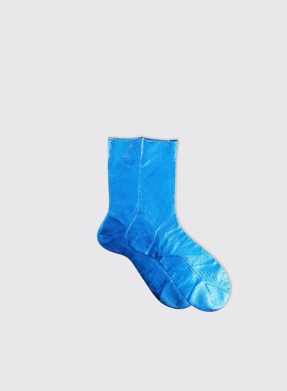 One Ribbed Laminated Socks