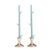 Stick Candles Maple / Pair: Forest Green