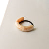 Wide Arch Resin Ponytail Hair Tie | Beige