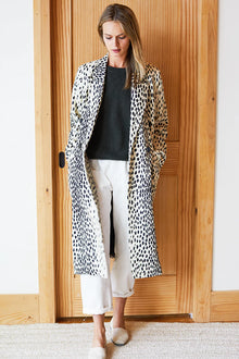  Bowery Coat Leopard Linen