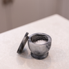 Black Marble Lidded Salt Cellar