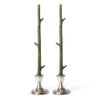 Stick Candles Maple / Pair: Honeysuckle Brown