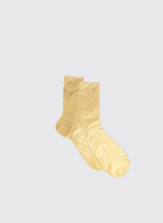 One Ribbed Laminated Socks