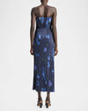 Poppy Blur Crushed Column Dress Midnight