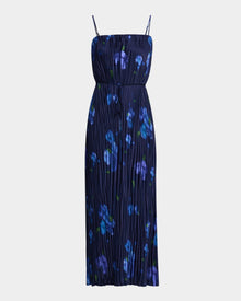  Poppy Blur Crushed Column Dress Midnight
