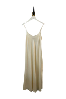  Silk Paperbag Dress in Creme