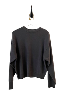  Slouchy Iron Cashmere Crew Sweater