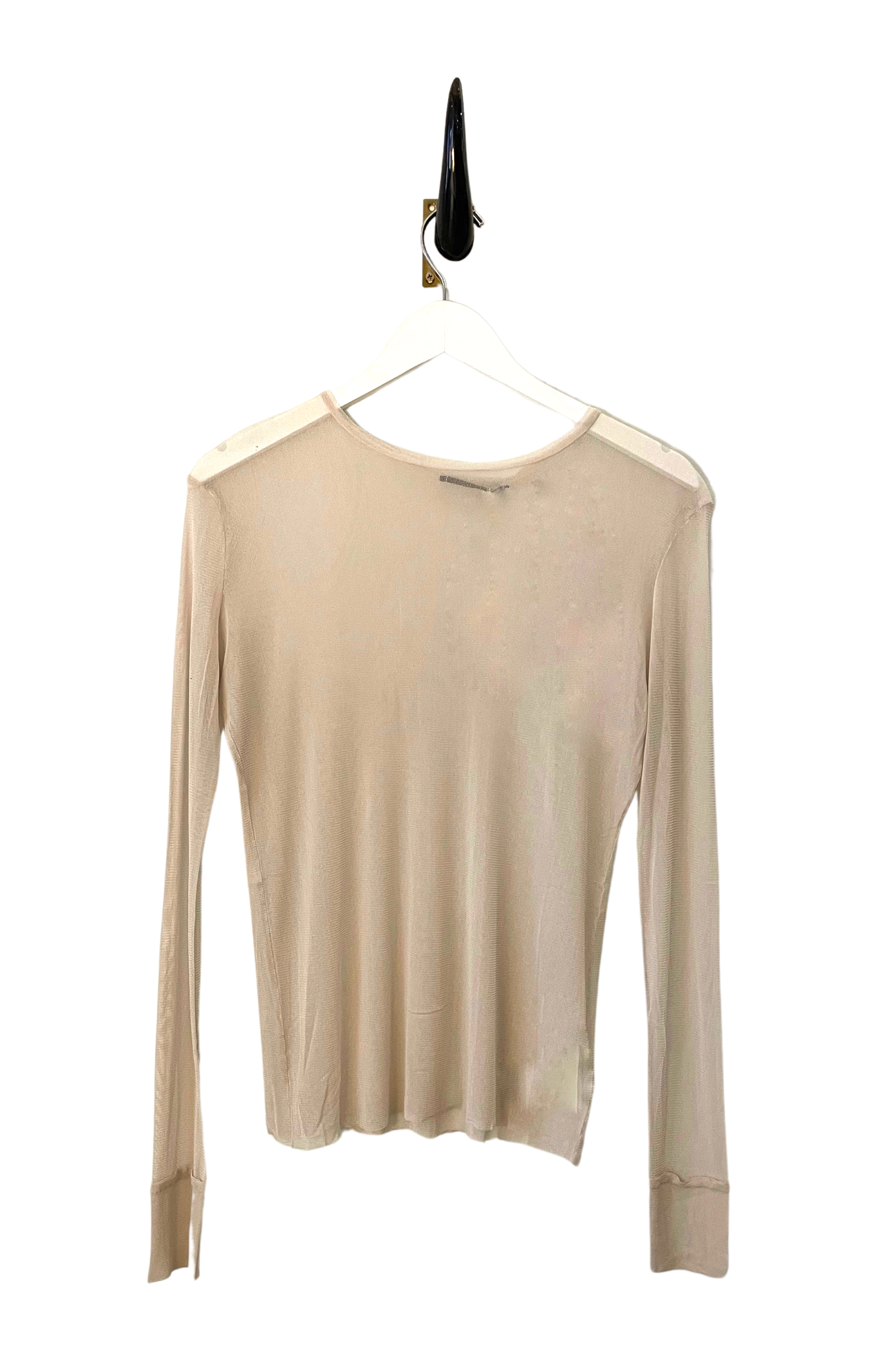 Brazeau Tricot Longsleeve Silk Tulle T - Blush