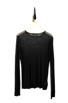  Brazeau Tricot Longsleeve Silk Tulle T - Black