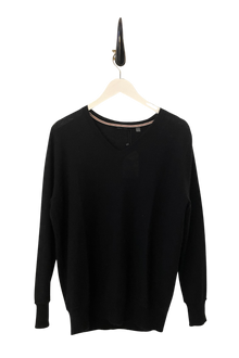  Brazeau Tricot Black Sheer V Sweater