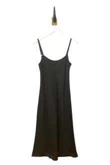  Brazeau Tricot Classic Petal Slip Dress in Coal