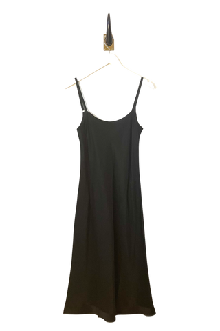 Brazeau Tricot Classic Petal Slip Dress in Coal