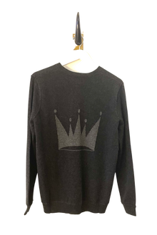  Cashmere Crown Sweater Coal