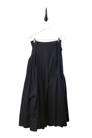 Brazeau Tricot Blue on Blue Silk Opera Ruffle Skirt