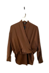 Natalie Busby Silk Twist Blouse in Nutmeg