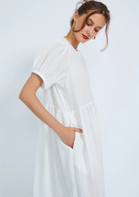 Shosh Puff Dress in Powder