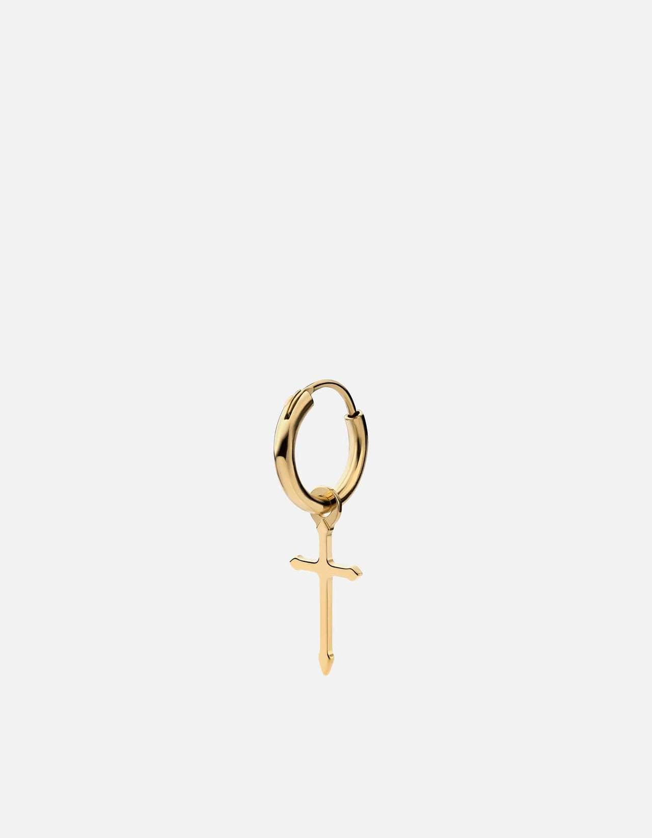 Miansai Crux Huggie Earring Single Gold Vermeil