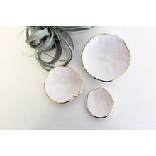  JKH Ceramics Pinch Pot Nesting Bowls - Gold Edge