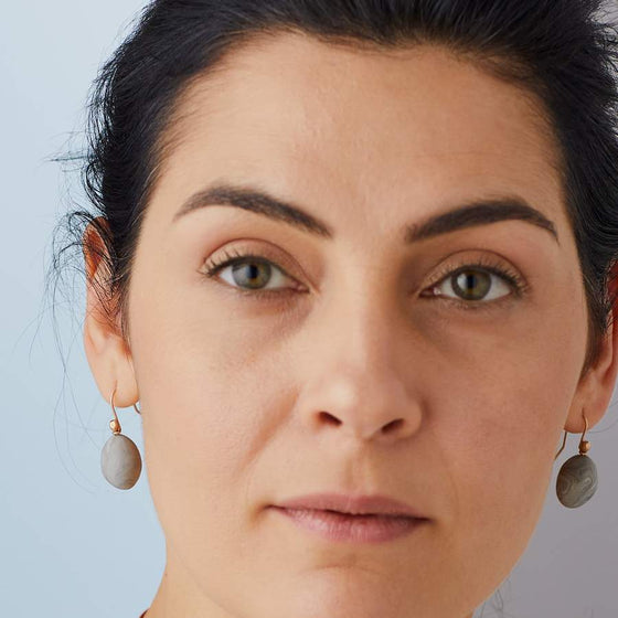 Julie Cohn Grigio Grey Egg Clay Earring
