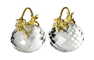Gabrielle Sanchez Clear Quartz Flyer Earrings