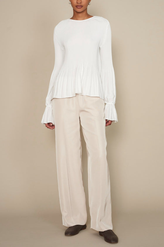 Kallmeyer Ivory Crepe Pleat and Release Romance Top found at Patricia in Southern Pines, NC