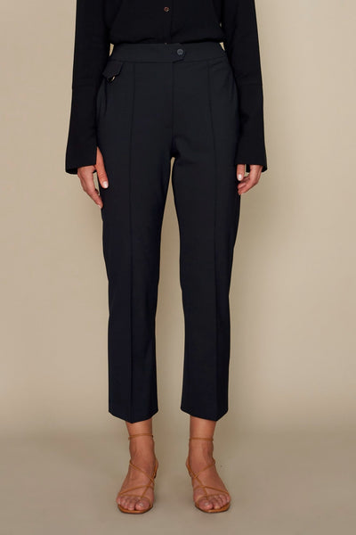 Kallmeyer Black Lightweight Helena Pintuck Pant