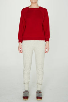  Brazeau Tricot red Cashmere sweatshirt found at PATRICIA in Southern Pines, NC.  