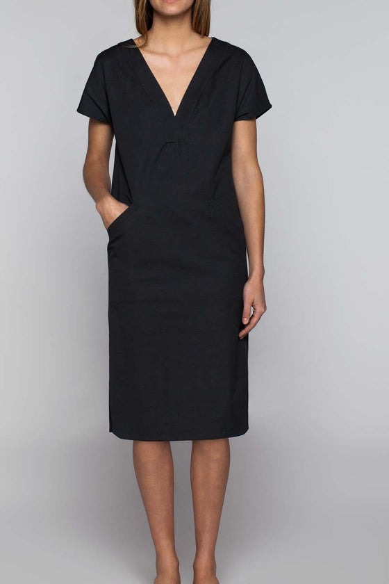 Emerson Fry | V Column Dress- Washed Slate